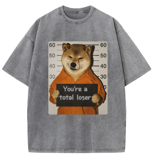 Total Loser Dog Washed T-shirt - Image 3