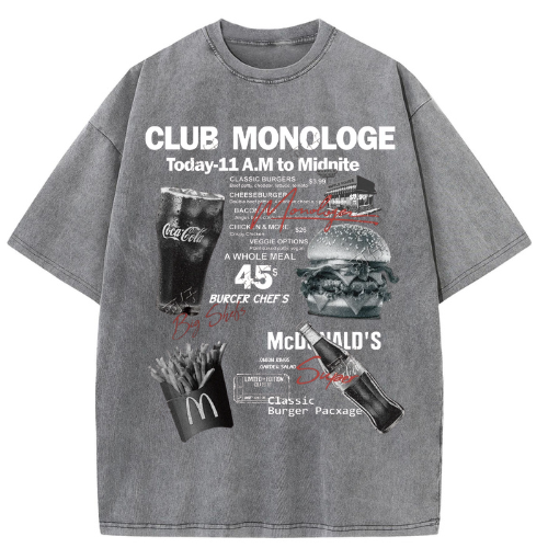 Vintage Fast Food Washed T-Shirt - Image 2