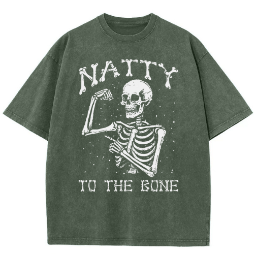 Natty Skull Washed T-Shirt - Image 3