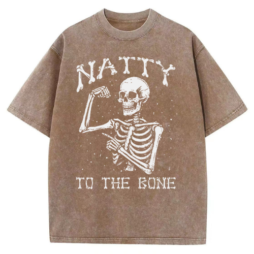 Natty Skull Washed T-Shirt - Image 4