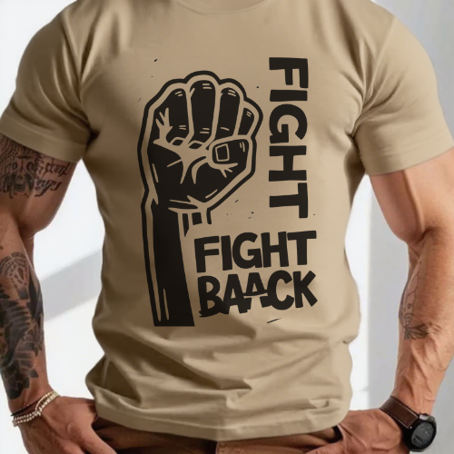 Fight Back Attitude Power Fist T-Shirt - Image 4