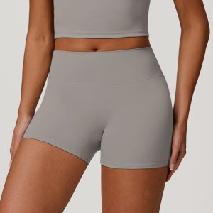 Sage Green High-Waisted Workout Shorts